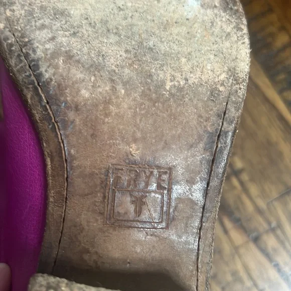 Frye Boots Carson pull on Berry Pink leather cowgirl western country 9.5 B - Picture 13 of 15